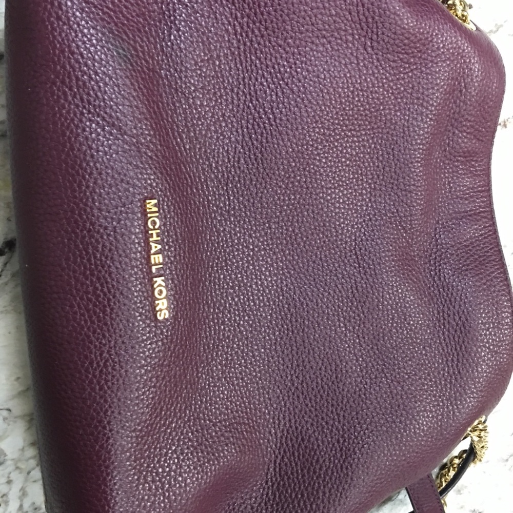 Michael Kors burgundy shoulder bag